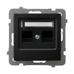 AS Gniazdo komputerowe podwójne, kat. 5e MMC - kolor czarny matowy