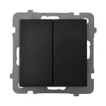 AS Łącznik podwójny krzyżowy - kolor czarny matowy