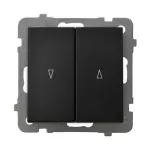 AS Łącznik żaluzjowy, zwierny - kolor czarny matowy