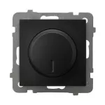 AS Ściemniacz przyciskowo-obrotowy przystosowany do obciążenia żarowego i halogenowego - kolor czarny matowy