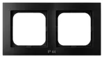 AS Ramka podwójna do łączników IP-44 - kolor czarny matowy