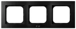 AS Ramka potrójna do łączników IP-44 - kolor czarny matowy
