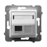 ARIA Obudowa gniazda pojedynczego typu Keystone skośna - kolor biały