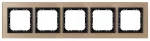 SONATA Ramka pięciokrotna - kolor szampańskie szkło szronione