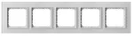 SONATA Ramka pięciokrotna - kolor białe szkło szronione