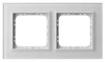 SONATA Ramka podwójna - kolor białe szkło szronione