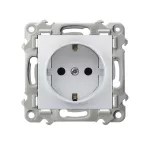 SZAFIR Gniazdo pojedyncze z uziemieniem schuko - kolor biały