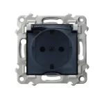 SZAFIR Gniazdo bryzgoszczelne z uziemieniem schuko IP-44 wieczko przezroczyste - kolor biały