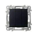 SZAFIR Łącznik potrójny - kolor czarny matowy