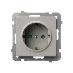 SONATA Gniazdo pojedyncze z uziemieniem schuko z przesłonami torów prądowych - kolor kaszmir