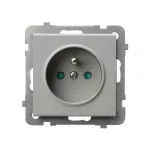 SONATA Gniazdo pojedyncze z uziemieniem z przesłonami torów prądowych - kolor kaszmir