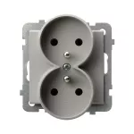 SONATA Gniazdo podwójne z uziemieniem moduł bez ramki - kolor kaszmir