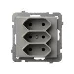 SONATA Gniazdo potrójne EURO - kolor kaszmir