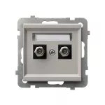 SONATA Gniazdo antenowe typu F podwójne - kolor kaszmir