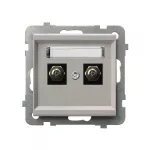 SONATA Gniazdo ekwipotencjalne podwójne - kolor kaszmir