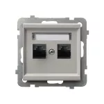 SONATA Gniazdo komputerowe podwójne, kat. 6 MMC - kolor kaszmir