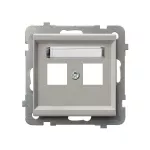 SONATA Obudowa gniazda podwójnego typu Keystone prosta - kolor kaszmir