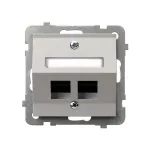 SONATA Obudowa gniazda podwójnego typu Keystone skośna - kolor kaszmir