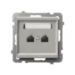 SONATA Gniazdo telefoniczne podwójne niezależne - kolor kaszmir