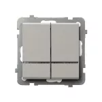 SONATA Łącznik dwugrupowy świecznikowy z podświetleniem niebieskim - kolor kaszmir