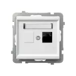 SONATA Gniazdo komputerowe, pojedyncze, kat. 6, Krone , kolor biały MMC