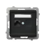 SONATA Gniazdo komputerowe, pojedyncze, kat. 6, Krone , kolor czarny metalic MMC