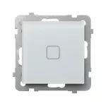SONATA TOUCH Łącznik dotykowy jednobiegunowy zwierny z podświetleniem - kolor białe szkło szronione