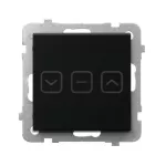 SONATA TOUCH Łącznik dotykowy żaluzjowy z podświetleniem - kolor czarne szkło szronione