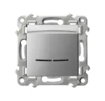 SZAFIR Łącznik hotelowy z podświetleniem pomarańczowym - kolor srebro