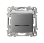 SZAFIR Łącznik hotelowy z podświetleniem pomarańczowym - kolor szary mat