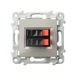 SZAFIR Gniazdo głośnikowe podwójne - kolor kaszmirowy beż