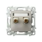 SZAFIR Gniazdo głośnikowe pojedyncze - kolor kaszmirowy beż