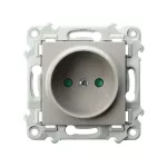 SZAFIR Gniazdo pojedyncze z przesłonami torów prądowych - kolor kaszmirowy beż