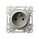 SZAFIR Gniazdo pojedyncze z uziemieniem - kolor kaszmirowy beż