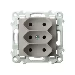 SZAFIR Gniazdo potrójne EURO - kolor kaszmirowy beż