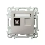 SZAFIR Gniazdo antenowe typu F pojedyncze - kolor kaszmirowy beż