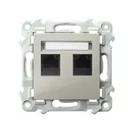 SZAFIR Gniazdo komputerowe podwójne, kat. 5e MMC - kolor kaszmirowy beż