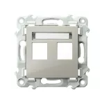 SZAFIR Obudowa gniazda podwójnego typu Keystone prosta - kolor kaszmirowy beż