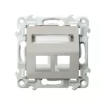 SZAFIR Obudowa gniazda podwójnego typu Keystone skośna - kolor kaszmirowy beż