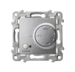 SZAFIR Regulator temperatury z czujnikiem podpodłogowym - kolor srebro