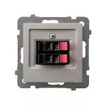 AS Gniazdo głośnikowe podwójne - kolor kaszmir