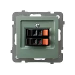 AS Gniazdo głośnikowe podwójne - kolor zielony mat