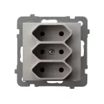 AS Gniazdo potrójne EURO - kolor kaszmir