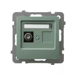 AS Gniazdo antenowe typu F pojedyncze - kolor zielony mat