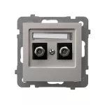 AS Gniazdo antenowe typu F podwójne - kolor kaszmir