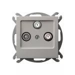 AS Gniazdo RTV-SAT z dwoma wyjściami SAT - kolor kaszmir