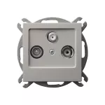 AS Gniazdo RTV-SAT przelotowe - kolor kaszmir