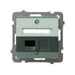 AS Obudowa gniazda pojedynczego typu Keystone skośna - kolor zielony mat