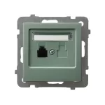 AS Gniazdo telefoniczne pojedyncze - kolor zielony mat