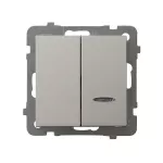 AS Łącznik dwugrupowy świecznikowy z podświetleniem niebieskim - kolor kaszmir